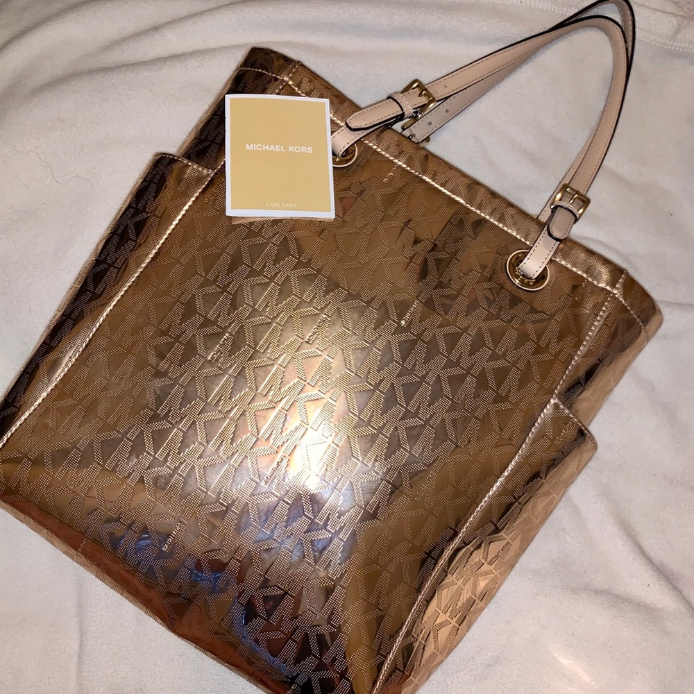 Michael Kors Rose gold tote bag